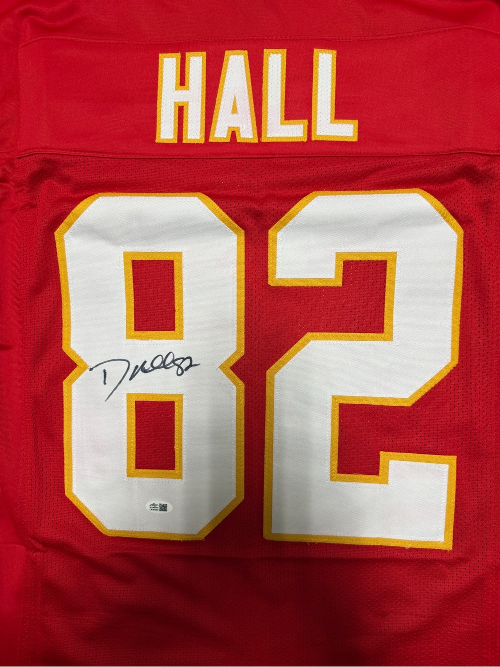 Dante Hall Signed Kansas City Chiefs Jersey Leaf Witnessed Auto XL #82 - Picture 3 of 6